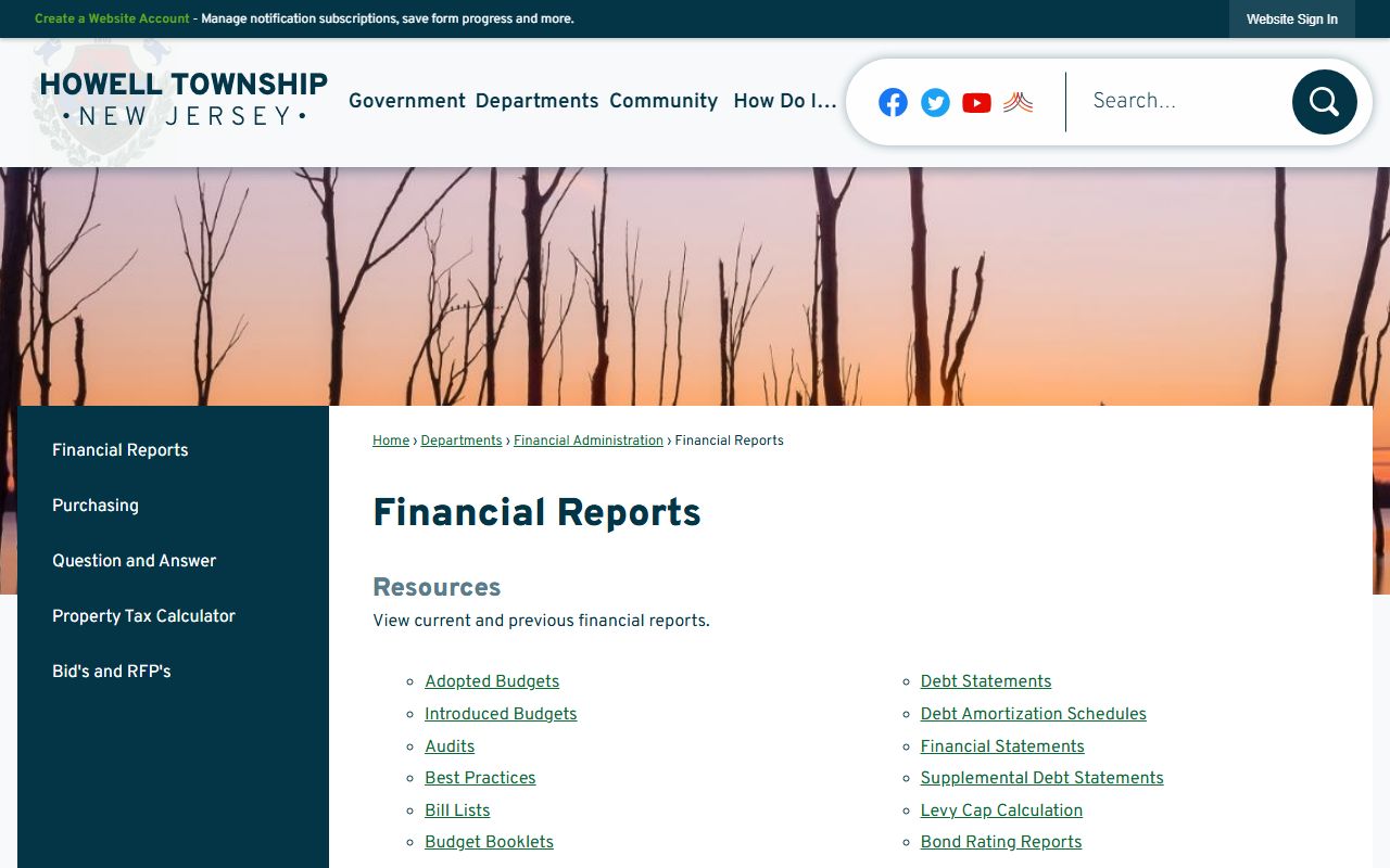 Howell Township Police Department for inmate population records processing