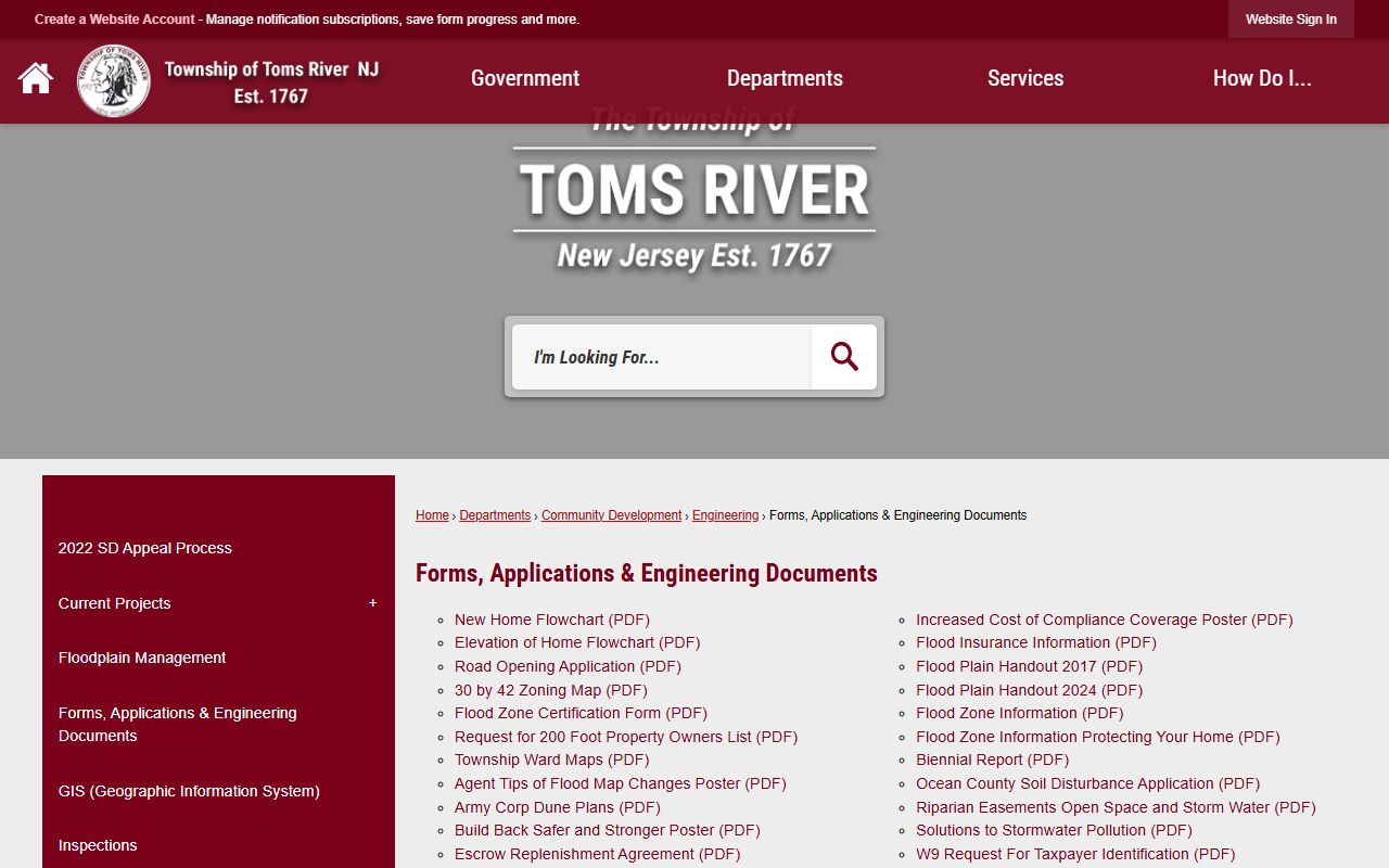 Toms River Township police and inmate population records