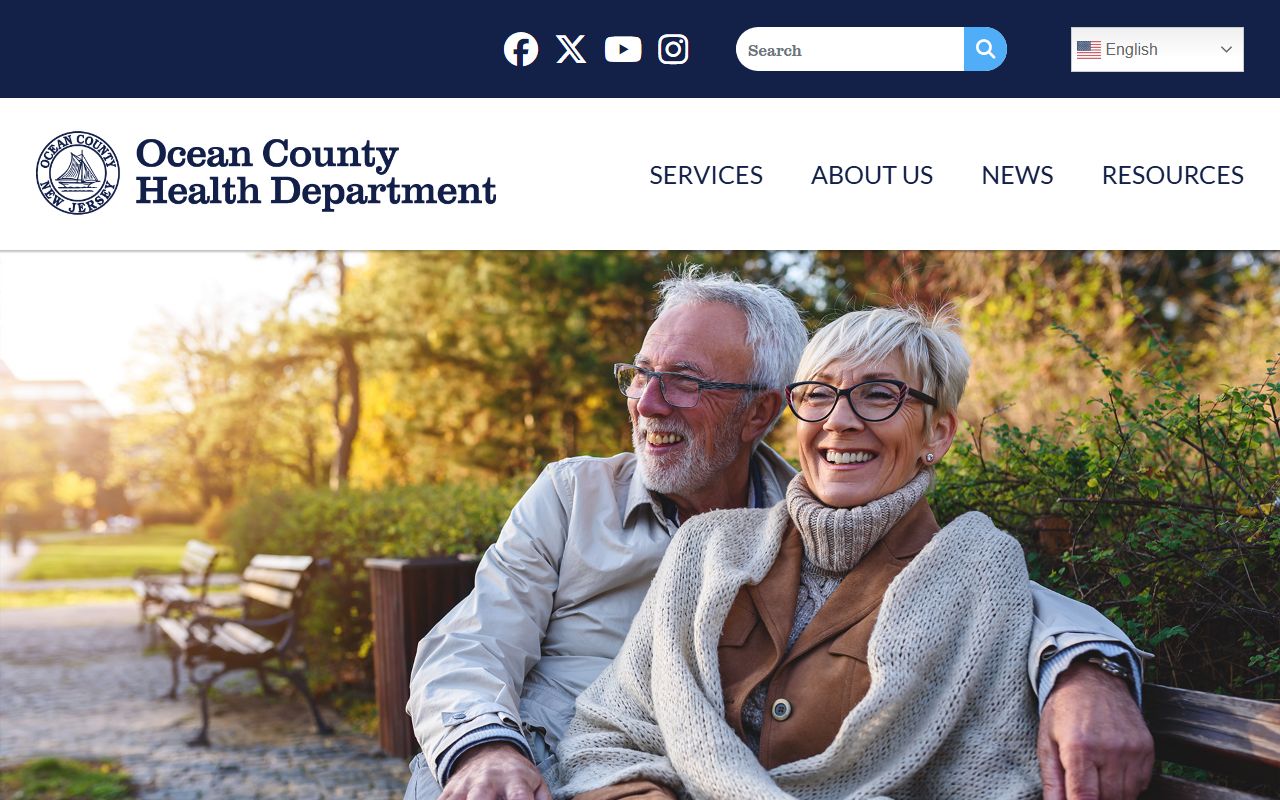 Ocean County OPRA request page for inmate population records